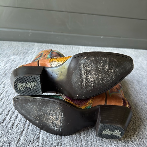 Dan post-multi color python boots - Picture 6 of 7